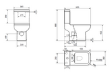 Kartell K-VIT Options 600 Rimless Close Coupled WC Pan-White Gloss (POT080OPR)