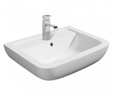 Kartell K-VIT Options 600 550mm 1 Tap Hole Wash Basin -White Gloss (POT085OP)