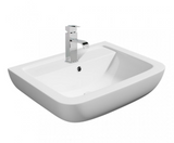 Kartell K-VIT Options 600 550mm 1Tap Hole Basin with Pedestal Options-White Gloss (POT085OP)