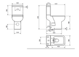Kartell K-VIT Options 600 Comfort Height Rimless Close Coupled Pan-White Gloss (POT089OPR)