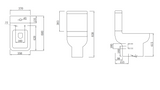 Kartell K-VIT Pure Close Coupled WC Pan with Soft Close Seat (POT263PU-POT265PU)