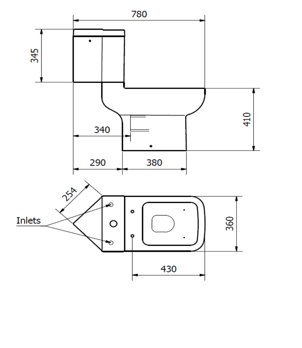 Kartell K-VIT Series 600 Close Coupled Corner Cistern- White Gloss (POT456SE)