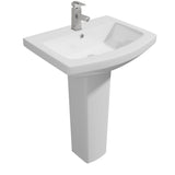 Kartell K-VIT Trim 550mm One Tap Hole Basin – With Full or Semi Pedestal (POT470TR- POT453SE- POT454SE)