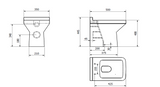 Kartell K-VIT Trim Back To Wall WC with Soft Close Seat (POT473TR-POT472TR)