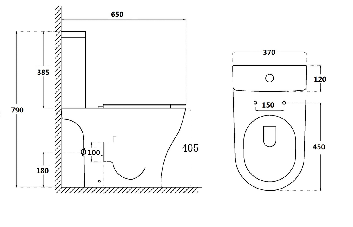 Kartell K-VIT Kameo Close Coupled Rimless Pan (Cistern & Seat Options)-White Gloss (POT530KA)