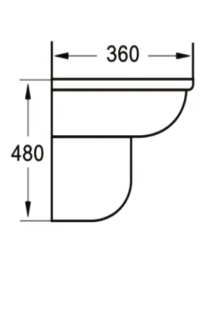 Kartell K-VIT Kameo 550mm 1 Tap Hole Basin with Pedestal Options-White Gloss (POT542KA)