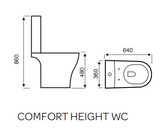 Kartell K-VIT Kameo Comfort Height Close Coupled Pan (Cistern & Seat Options) -White Gloss (POT535KA)