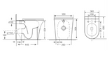 Kartell K-VIT Kameo Rimless Back to Wall WC Pan (Cistern & Seat Options) -White Gloss (POT537KA)