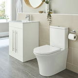 Kartell K-VIT Kameo Short Projection Rimless Pan (Cistern & Seat Options)- White Gloss (POT538KA)