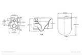 Kartell K-VIT Kameo Rimless Wall Hung WC Pan (Cistern & Seat Options)- White Gloss (POT539KA)