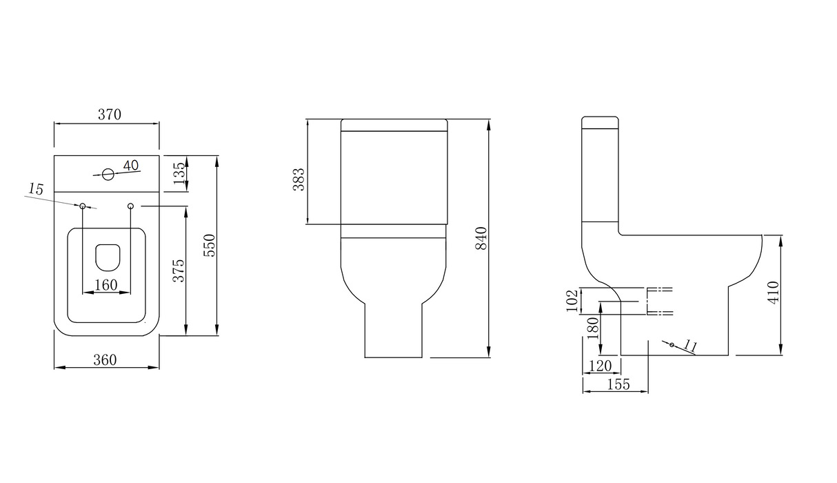 Kartell K-VIT Options 550 Rimless Short Projection WC Pan and Soft Close Seat- White Gloss (POT078OPR-POT079OPR))