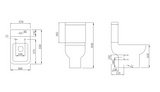 Kartell K-VIT Options 550 Rimless Short Projection WC Pan and Soft Close Seat- White Gloss (POT078OPR-POT079OPR))
