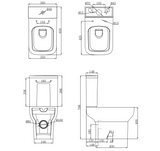 Kartell K-VIT Korsika Close Coupled WC Pan- White Gloss  (POT665KO)