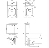 Kartell K-VIT Korsika Close Coupled Cistern- White Gloss (POT666KO)