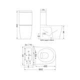 Kartell K-VIT Combi 2 in 1 Cistern, Basin, WC Pan & Mixer Tap- White Gloss (POT955CM-POT960CM)