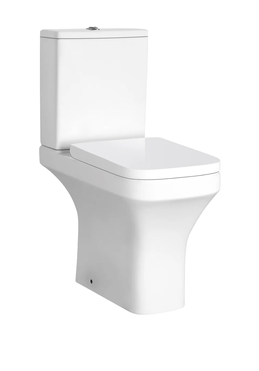 Kartell K-VIT Ozone Square Rimless Comfort Height WC Pan- White Gloss (POT029OZ)