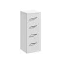 Nuie Mayford 300mm 4 Drawer Floor Standing Cabinet – Gloss White, photo 2