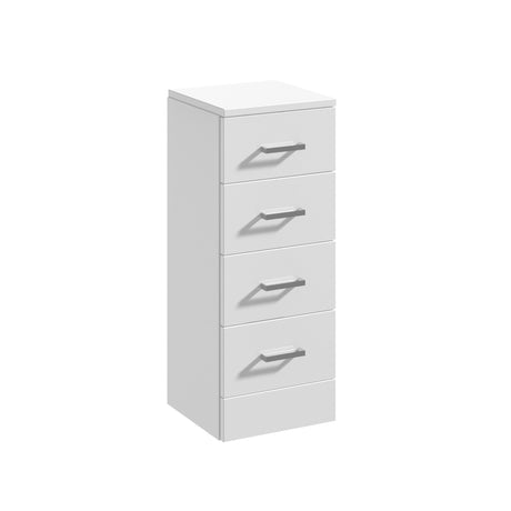 Nuie Mayford 300mm 4 Drawer Floor Standing Cabinet – Gloss White, photo 2