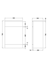 Nuie Mayford Floor Standing Slimline WC Unit – 500mm & 600mm, photo 3