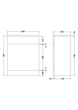 Nuie Mayford Floor Standing WC Unit – 500mm & 600mm, photo 5