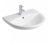 Kartell K-VIT Primo Round 550mm 1 Tap Hole Basin – White Gloss (PRI-55BAS-RO)