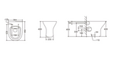 Kartell K-VIT Primo Round Rimless Back To Wall Pan and Soft Close Seat- White Gloss (PRI-BTW-RO-PRI-SEAT-RO)