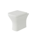 Kartell K-VIT Primo Square Rimless Back To Wall Pan and Soft Close Seat- White Gloss (PRI-BTW-SQ-PRI-SEAT-SQ)