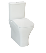 Kartell K-VIT Primo Square Rimless Fully Shrouded Comfort Height Pan and Soft Close Seat – White Gloss (PRI-CH-SQ-PRI-SEAT-SQ))