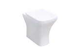 Kartell K-VIT Primo Square Rimless Comfort Height Back To Wall Pan and Soft Close Seat- White Gloss (PRI-CHBTW-SQ-PRI-SEAT-SQ)