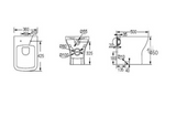 Kartell K-VIT Primo Square Rimless Comfort Height Back To Wall Pan- White Gloss (PRI-CHBTW-SQ)