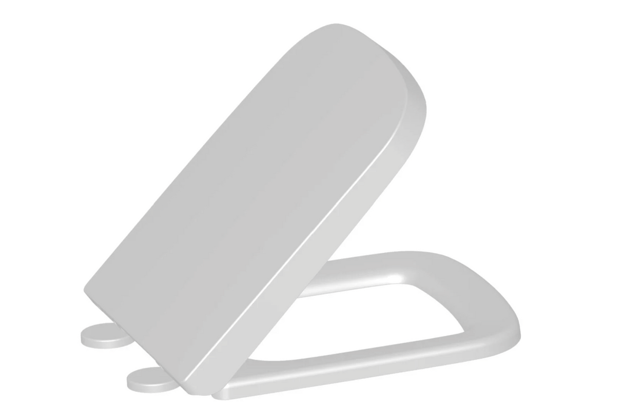 Kartell K-VIT Primo Square Rimless Fully Shrouded Comfort Height Pan and Soft Close Seat – White Gloss (PRI-CH-SQ-PRI-SEAT-SQ))