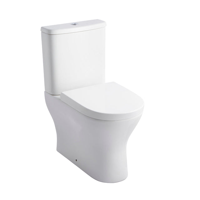 Kartell K-VIT Primo Round rimless closed back close coupled pan in white gloss - PRI-WC-RO