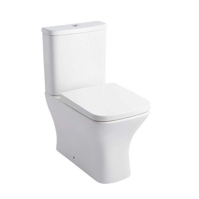 Kartell K-VIT Primo Square rimless closed back close coupled pan in white gloss - PRI-WC-SQ