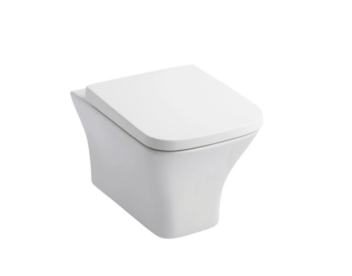 Kartell K-VIT Primo Square Rimless Wall Hung Pan- White Gloss (PRI-WH-SQ)