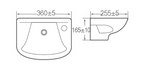 Kartell K-VIT Proton Cloakroom 355mm 1 Tap Hole Basin- White Gloss (PRO355BAS1)