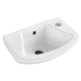 Kartell K-VIT Proton Cloakroom 355mm 1 Tap Hole Basin- White Gloss (PRO355BAS1)