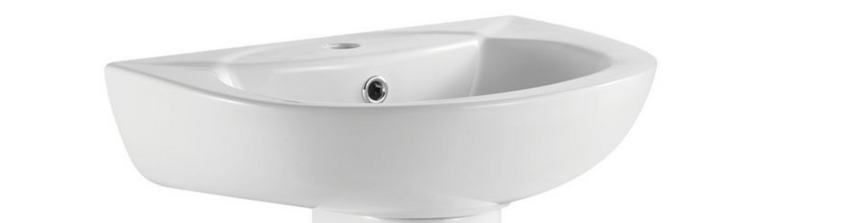 Kartell K-VIT Proton 485mm 1 Tap Hole Basin- White Gloss (PRO485BAS1)