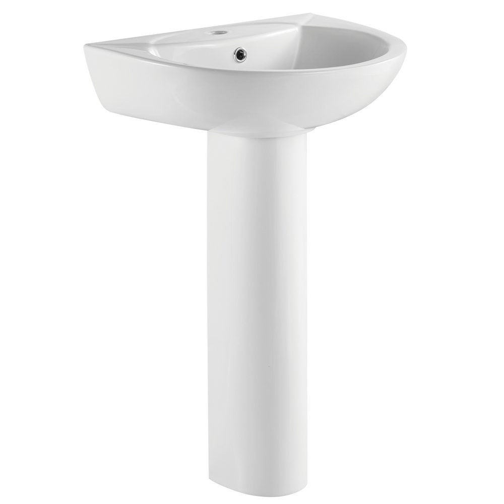 Kartell K-VIT Proton 540mm 1 Tap Hole Basin- White Gloss (PRO540BAS1)