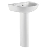 Kartell K-VIT Proton 540mm 1 Tap Hole Basin- White Gloss (PRO540BAS1)
