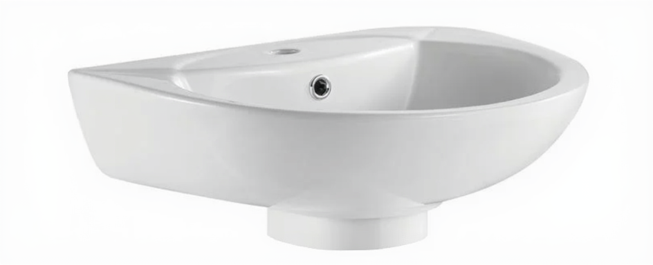 Kartell K-VIT Proton 540mm 1 Tap Hole Basin- White Gloss (PRO540BAS1)