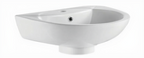 Kartell K-VIT Proton 540mm 1 Tap Hole Basin- White Gloss (PRO540BAS1)