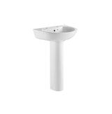 Kartell K-VIT Proton 540mm 2 Tap Hole Basin- White Gloss (PRO540BAS2)