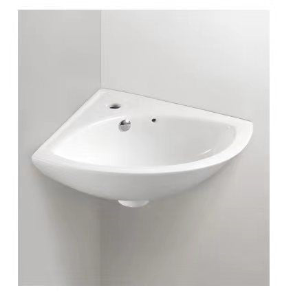 Kartell K-VIT Proton Corner 1 Tap Hole Basin- White Gloss (PROCRNBAS1)
