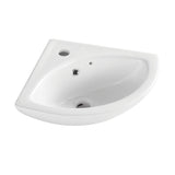 Kartell K-VIT Proton Corner 1 Tap Hole Basin- White Gloss (PROCRNBAS1)