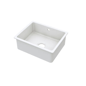 Nuie Fireclay Single Bowl Rectangular Inset Sink With Central Waste And Overflow – 548 x 442mm, 711 x 482mm & 762 x 457mm, photo 2