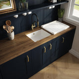 Nuie Fireclay Single Bowl Rectangular Inset Sink With Central Waste And Overflow – 548 x 442mm, 711 x 482mm & 762 x 457mm
