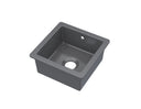 Nuie 457 x 457mm Fireclay Single Bowl Square Inset Sink With Central Waste And Overflow – White or Soft Black, photo 3