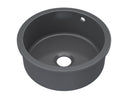 Nuie 460 x 191mm Fireclay Single Bowl Round Inset Sink With Central Waste And Overflow – White or Soft Black, photo 3