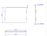 Carron End Bath Panel 700x540mm Carronite - White Gloss (02272)