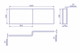 Carron Quantum Shower Bath 1600mm Carronite Front Panel - White Gloss (02391)